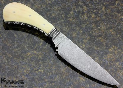 Jim Schmidt Custom Knife Sole Authorship Damascus Fixed Blade - Image 3