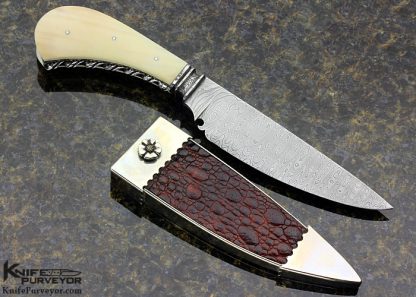 Jim Schmidt Custom Knife Sole Authorship Damascus Fixed Blade - Image 7