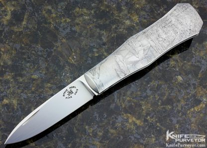 Steve Hoel Custom Knife Engraved by Steve Lindsay