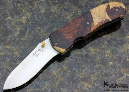 Bill Coffey Custom Knife Spalted Maple Linerlock