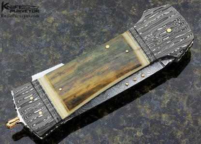 Kaj Embretsen Custom Knife Sole Authorship Damascus Lockback Dagger - Image 4