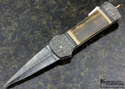 Kaj Embretsen Custom Knife Sole Authorship Damascus Lockback Dagger