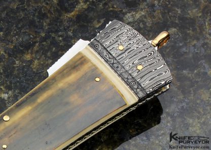 Kaj Embretsen Custom Knife Sole Authorship Damascus Lockback Dagger - Image 3