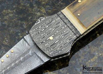 Kaj Embretsen Custom Knife Sole Authorship Damascus Lockback Dagger - Image 2