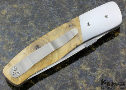 Jim Minnick Custom Knife Burlwood Linerlock - Image 3