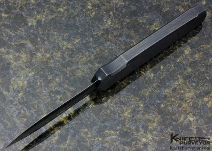 Jeff Harkins Custom Knife DLC Coated Stainless Steel Triton OTF Auto - Image 5