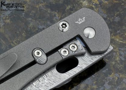 Juergen Schanz Custom Knife Bead Blasted Titanium DDPH 1 Frame Lock - Image 4