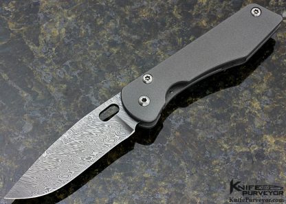 Juergen Schanz Custom Knife Bead Blasted Titanium DDPH 1 Frame Lock