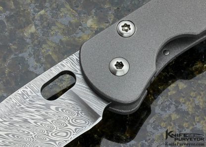 Juergen Schanz Custom Knife Bead Blasted Titanium DDPH 1 Frame Lock - Image 2