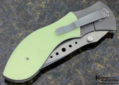 Aaron Frederick Custom Knife MoonGlow and Titanium Frame Lock - Image 3