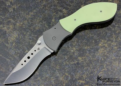 Aaron Frederick Custom Knife MoonGlow and Titanium Frame Lock