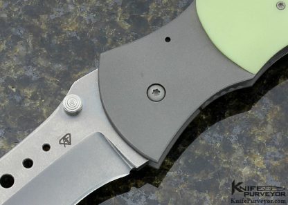 Aaron Frederick Custom Knife MoonGlow and Titanium Frame Lock - Image 2