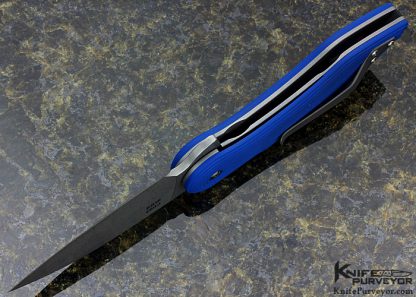 Todd Begg Custom Knife "Glimpse" Blue G10 Linerlock Flipper - Image 7