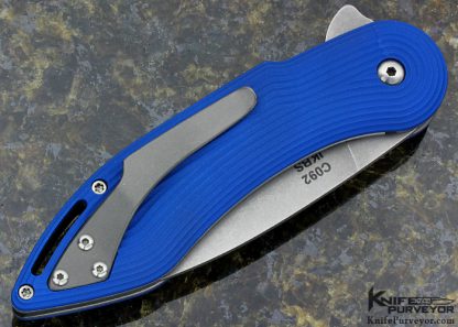 Todd Begg Custom Knife "Glimpse" Blue G10 Linerlock Flipper - Image 4