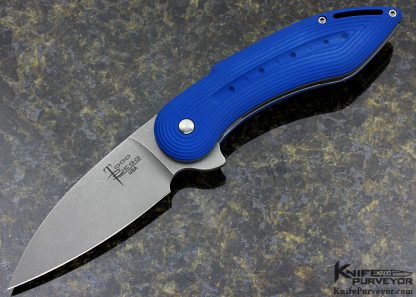 Todd Begg Custom Knife "Glimpse" Blue G10 Linerlock Flipper