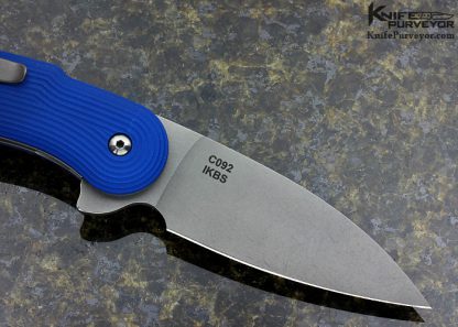 Todd Begg Custom Knife "Glimpse" Blue G10 Linerlock Flipper - Image 3