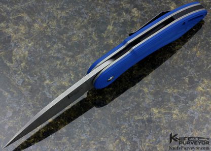 Todd Begg Custom Knife "Glimpse" Blue G10 Linerlock Flipper - Image 5