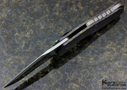 Jim Burke Custom Knife  Large POA "Point of Assault" Heat Colored Titanium Framelock - Image 4