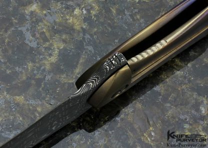 Gerry McGinnis Custom Knife Damascus Frame Lock Flipper - Image 6