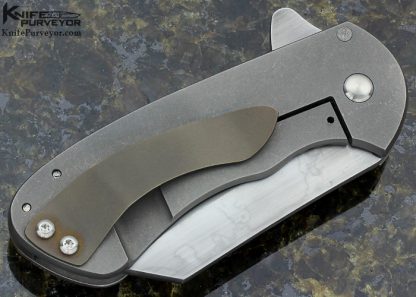 Michael Burch Custom "Mini" Hamon & Damascus with Burlwood IKBS Flipper - Image 3