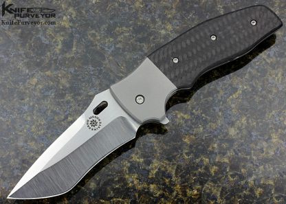 David Mosier Custom Knife Carbon Fiber and Titanium Flipper Liner Lock