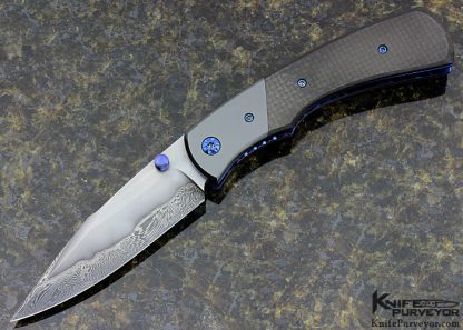 Steven Kelly Custom Knife Zirconium with Ed Caffrey San Mai and Carbon Fiber Linerlock