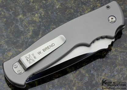 Walter Brend Custom Knife M-2 Auto Marauder "Viper" Titanium with Snakeskin Inlays - Image 4