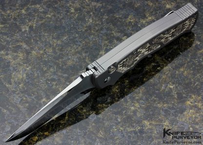 Walter Brend Custom Knife M-2 Auto Marauder "Viper" Titanium with Snakeskin Inlays - Image 5