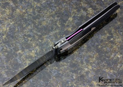 Michael Walker Custom Knife Damasteel & Titanium Liner Lock - Image 6