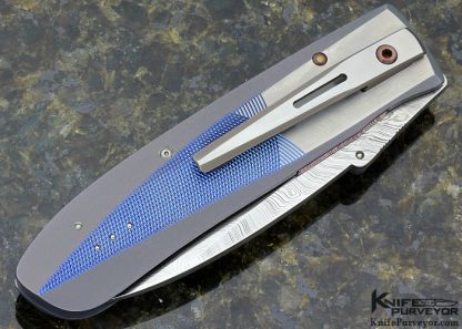 Michael Walker Custom Knife Damasteel & Titanium Liner Lock - Image 4