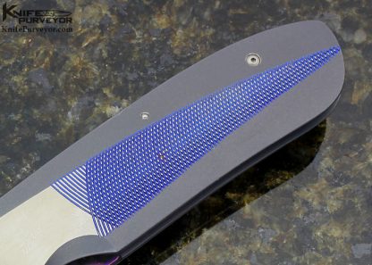 Michael Walker Custom Knife Damasteel & Titanium Liner Lock - Image 3