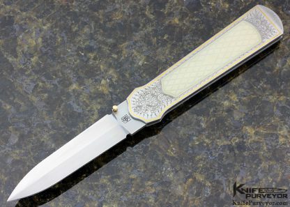 Robert Sidelinger Custom Knife Engraved by Simon Lytton with Interframe Lockback Dagger