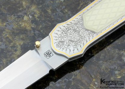 Robert Sidelinger Custom Knife Engraved by Simon Lytton with Interframe Lockback Dagger - Image 2