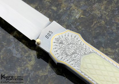 Robert Sidelinger Custom Knife Engraved by Simon Lytton with Interframe Lockback Dagger - Image 5