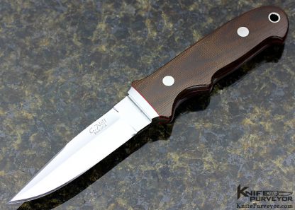 Chad Nell Custom Knife Brown Canvas Micarta New York Special