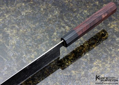 Takeda Shosui Custom Knife  "Banno Bunka-Bocho" Kitchen Knife with Octagon Wood Handle - Image 4