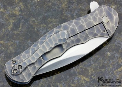 Matt Cuchiarra Custom Knife Dorado Carved Anodized Titanium Frame Lock - Image 3