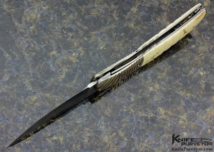 11 feb 2016 Rex Robinson Custom Knife Fluted Mammoth Auto Linerlock - Image 6