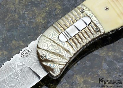 11 feb 2016 Rex Robinson Custom Knife Fluted Mammoth Auto Linerlock - Image 2