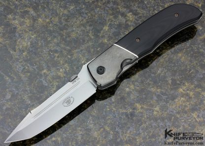 Robert Terzuola Custom Knife Eagle Rock with Black G10, Zirconium and Titanium Linerlock