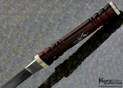 David Goldberg Custom Knife Sole Authorship "Suzumebachi The Hornet" Cocobolo Wood Dagger "Dagger Ijin" - Image 6