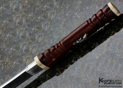 David Goldberg Custom Knife Sole Authorship "Suzumebachi The Hornet" Cocobolo Wood Dagger "Dagger Ijin" - Image 5