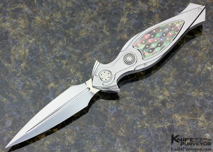 Emmanuel Esposito Custom Knife Mosiac Black Lip Tahitian Pearl Inlaid Stingray Dagger C-Lock