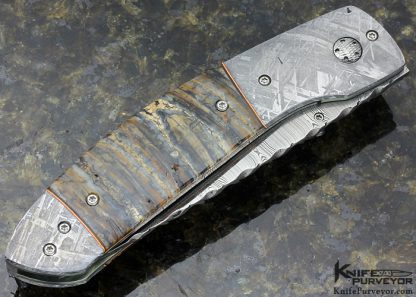 George Muller Custom Knife with Double Meteorite  Linerelock - Image 4