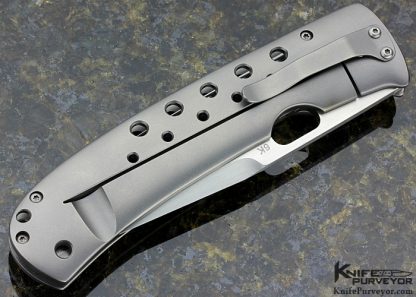 Tom Mayo Custom Knife XL Rambler 6K Stellite Blade Frame Lock - Image 4