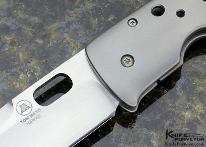 Tom Mayo Custom Knife XL Rambler 6K Stellite Blade Frame Lock - Image 2