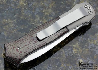 John W. Smith Custom Knife Red Carbon Fiber Small Dagger - Image 4