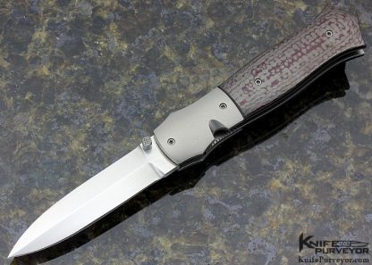 John W. Smith Custom Knife Red Carbon Fiber Small Dagger