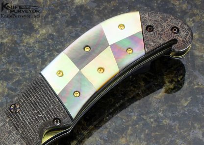 Peter Martin Custom Knife Checkerboard Bolster Release D/A Auto Linerlock - Image 3