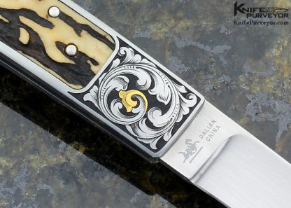 LAKE DESIGN Custom Knife Mark Waldrop Engraved - Image 5